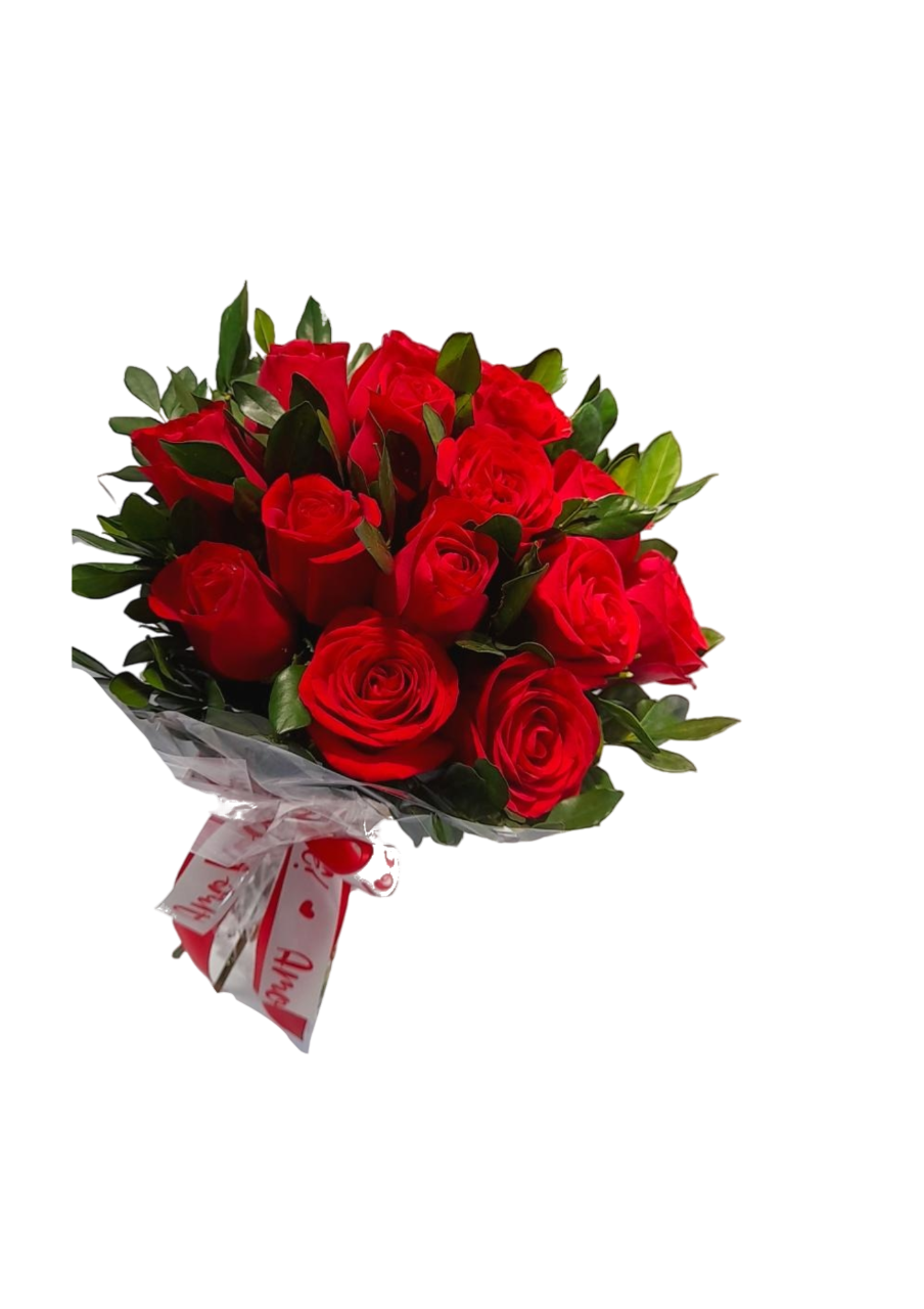 Ramo 15 rosas vermelhas nacionais