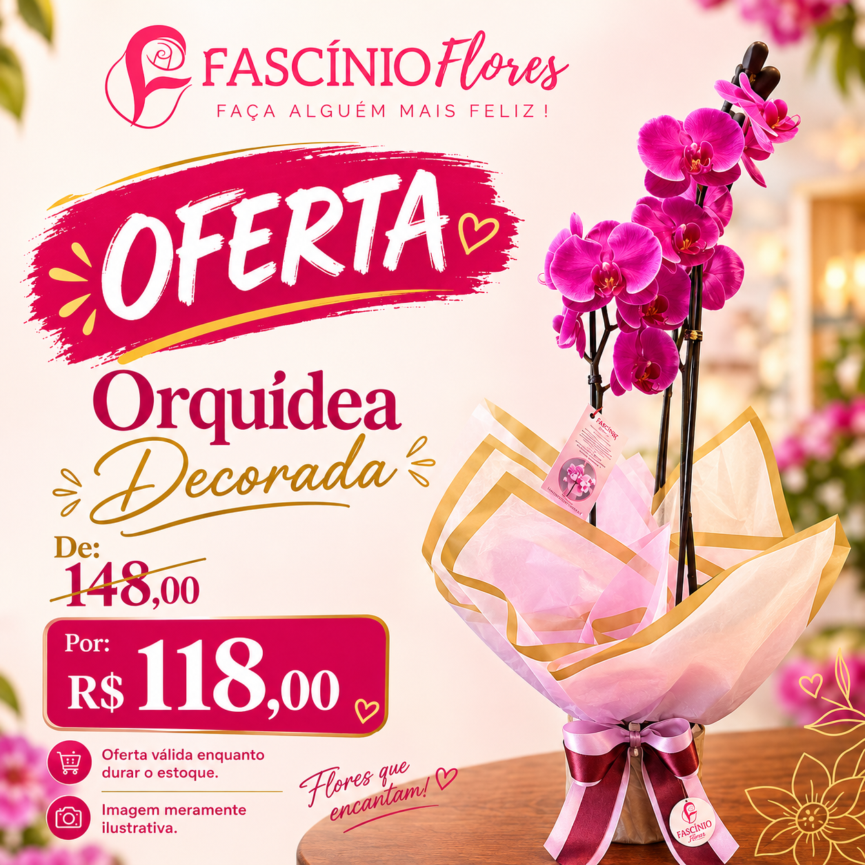 OFERTA ORQUIDEA DECORADA